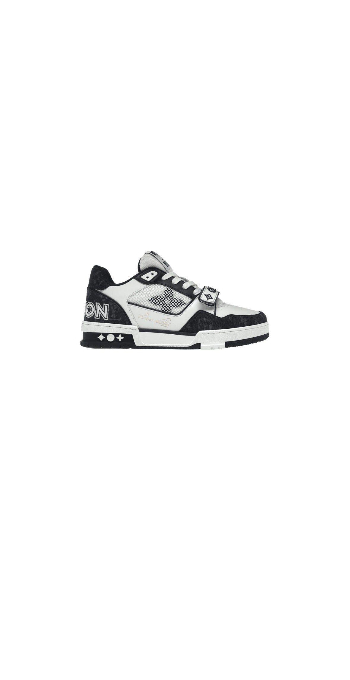 Louis Vuitton Trainer Black Monogram & White