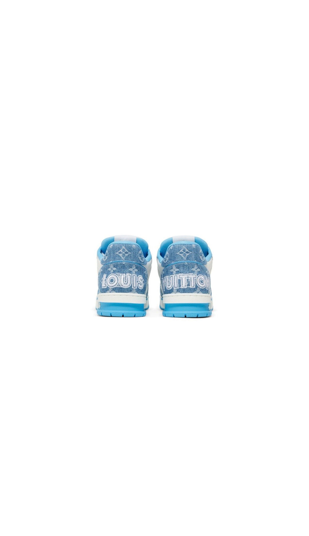 Louis Vuitton Trainer Blue Denim & White