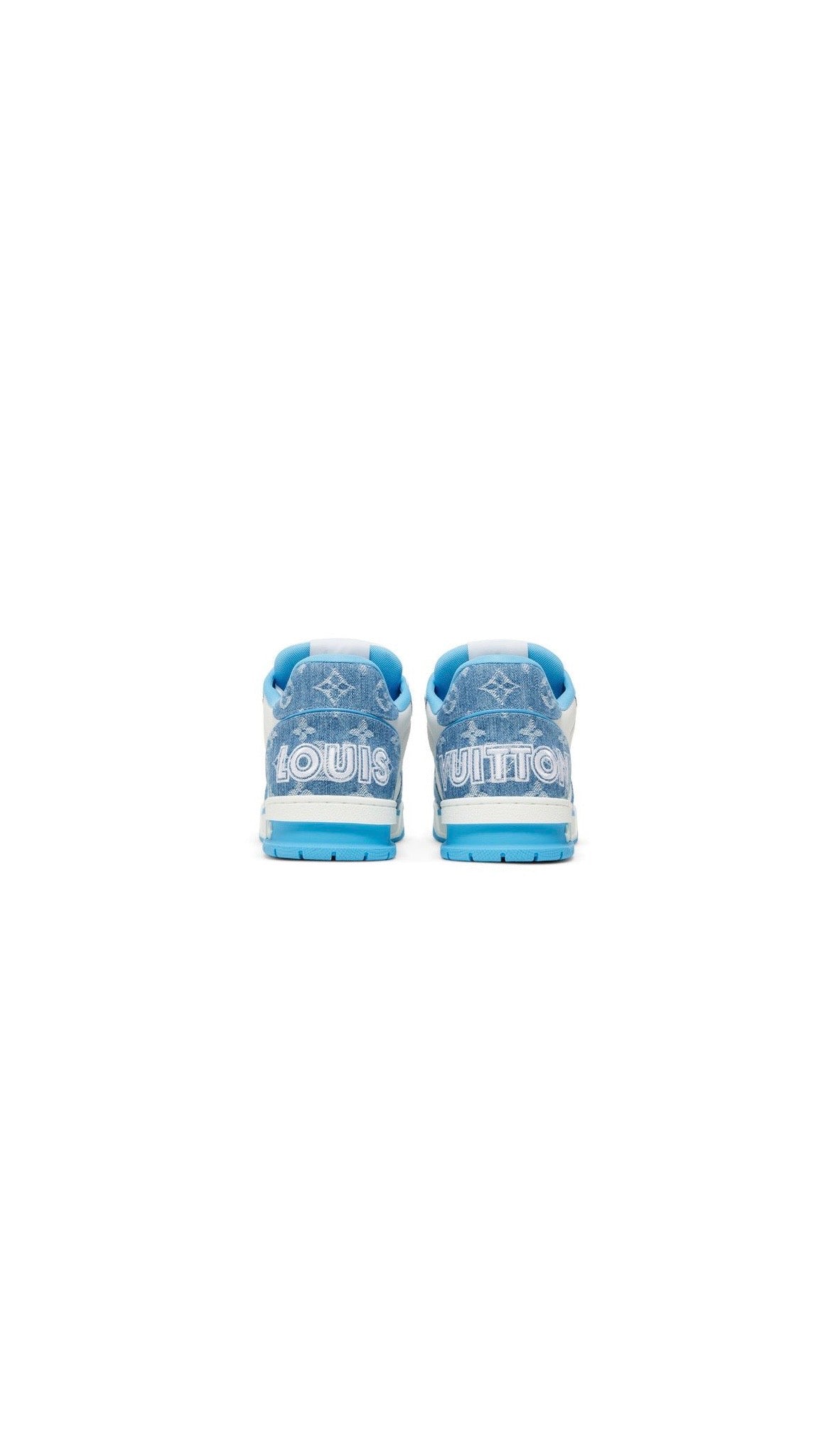 Louis Vuitton Trainer Blue Denim & White