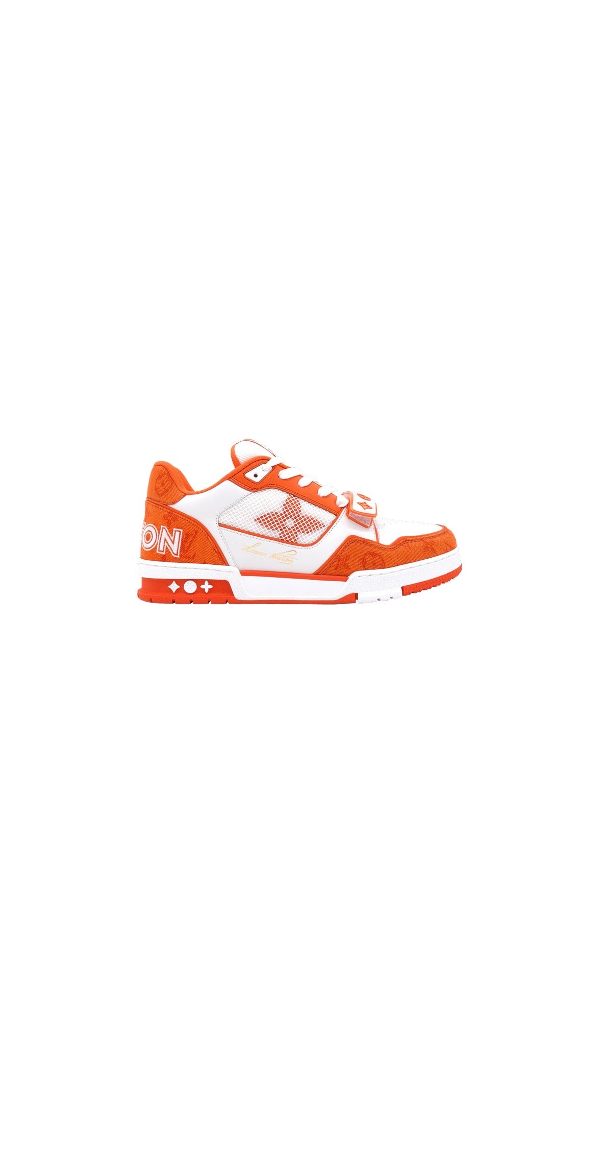 Louis Vuitton Trainer Orange Monogram & White