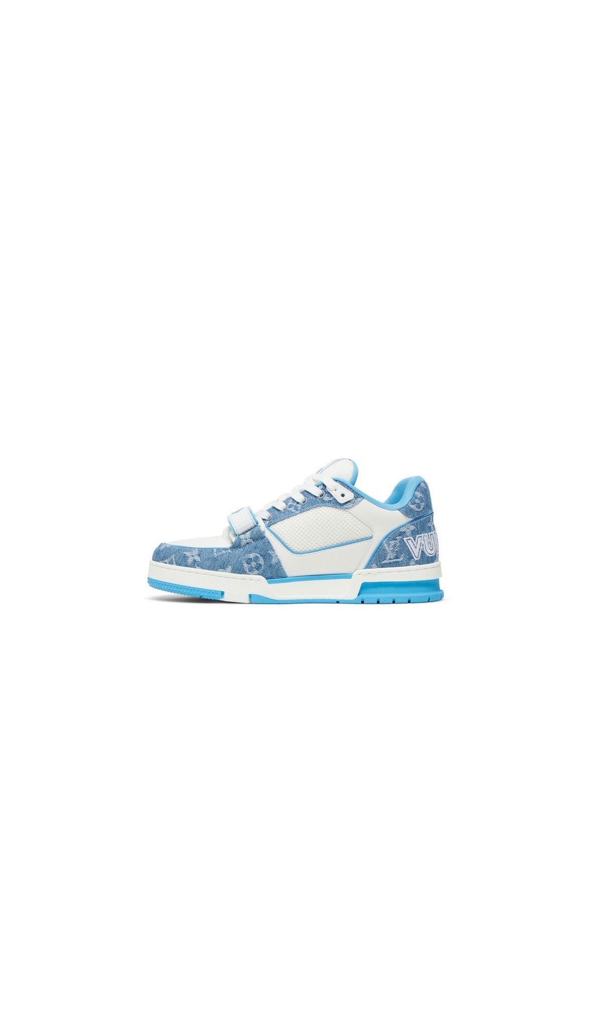Louis Vuitton Trainer Blue Denim & White